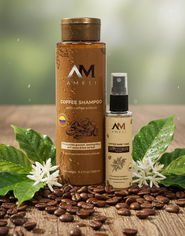 KIT SHAMPOO y TONICO CON EXTRACTO DE CAFÉ