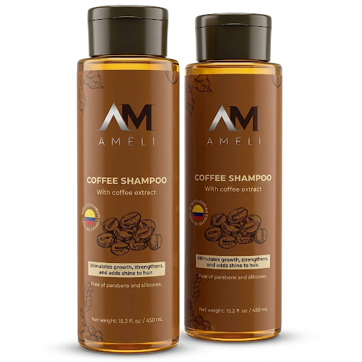 KIT DE 2 SHAMPOO DE CAFE COLOMBIANO | AMELI HAIR CARE