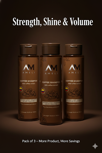 KIT DE 3 SHAMPOO DE CAFE COLOMBIANO | AMELI HAIR CARE