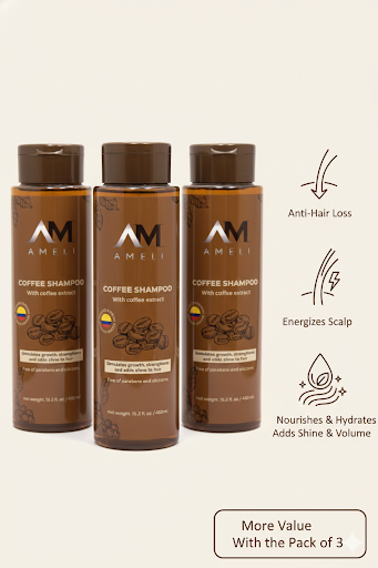 KIT DE 3 SHAMPOO DE CAFE COLOMBIANO | AMELI HAIR CARE