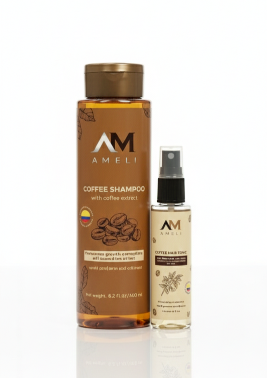 KIT SHAMPOO y TONICO CON EXTRACTO DE CAFÉ