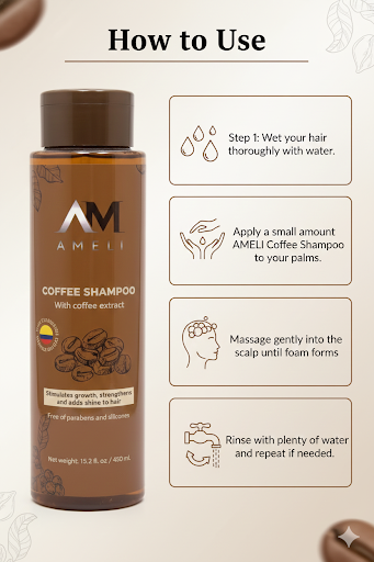 SHAMPOO DE CAFE COLOMBIANO | AMELI HAIR CARE