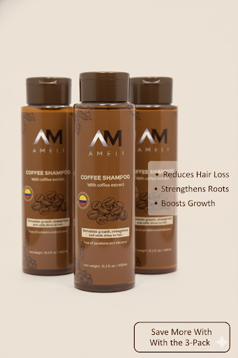 KIT DE 3 SHAMPOO DE CAFE COLOMBIANO | AMELI HAIR CARE