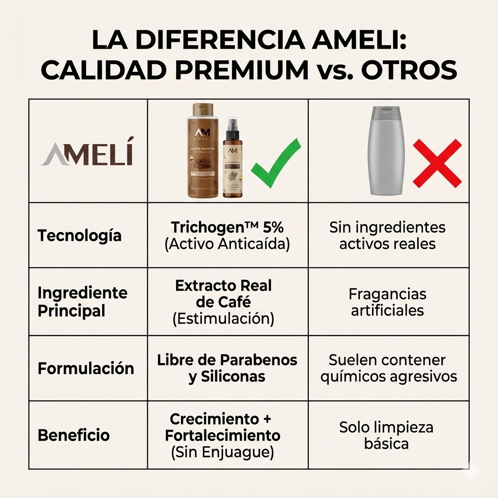 KIT SHAMPOO y TONICO CON EXTRACTO DE CAFÉ